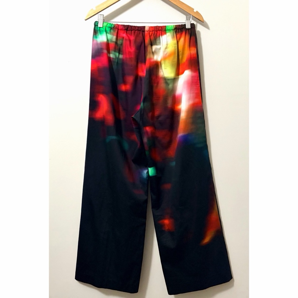 Dries Van Noten Wide Leg Pants Neon Light Print - Picture 7 of 14